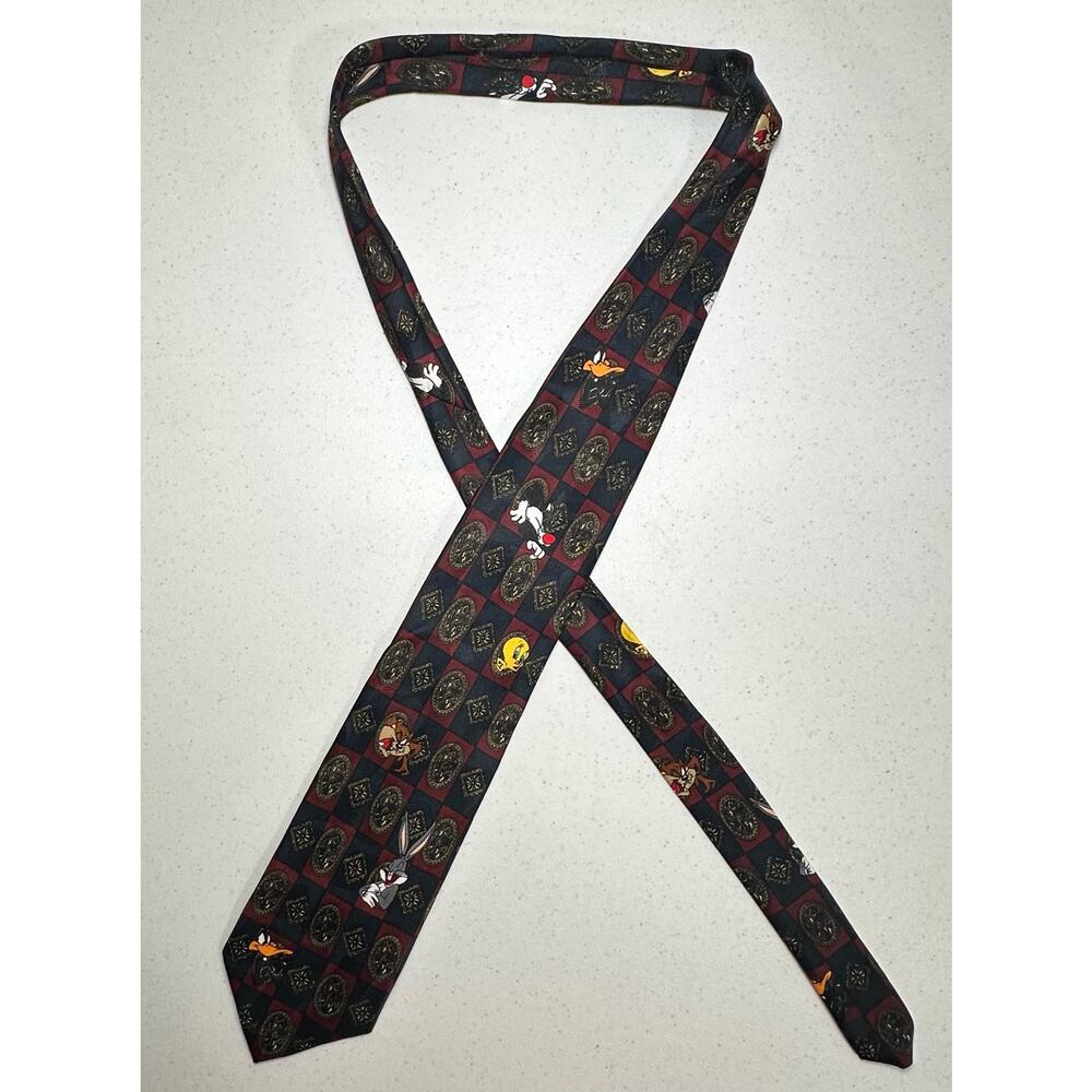 Looney Tunes‎ Mens Neck Tie Classic Novelty Print Bugs Bunny Navy Blue